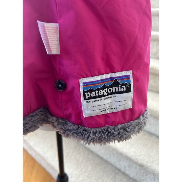 Patagonia GIRL Grey Pelage Fleece Button Up Jacket - Picture 8 of 10